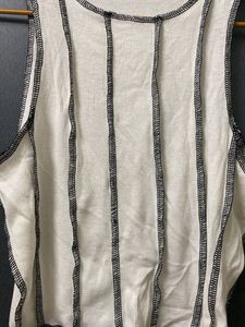 Ribbed Lettuce Trim Tank Top