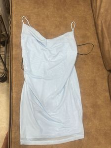 Sheer Baby Blue Slip Dress