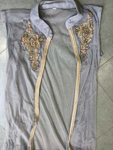 Elegant Grey Floral Lehenga Set