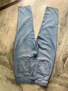 H&amp;M Women Blue Mom Slim Fit High Waist Ankle Jeans