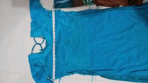Embellished Teal Kurta with Brown Salwar and Dupat