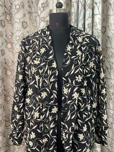 Elegant Floral Print Blazer
