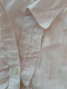 Classic Ruffled Button-Up Blouse