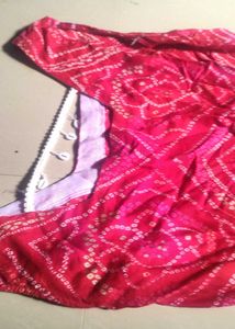 Vibrant Red Bandhani Dupatta