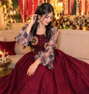 Maroon Lehenga Choli with Embellished Blouse