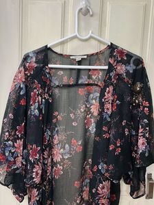 Floral Print Kimono Jacket