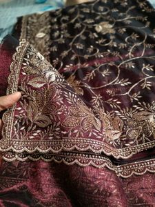 Embroidered Silk Saree