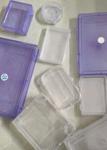 10 Assorted Plastic Storage Boxes with Lids