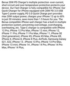 Iphone 20 Walt Adapter 1yr Garranty.