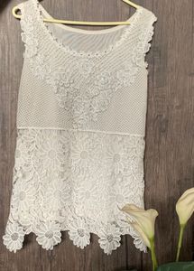 Y2K style White sequence top FREE SHIPPING