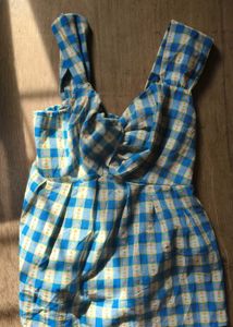 Blue Plaid Summer Dress