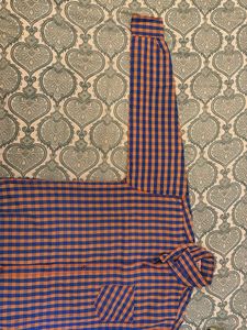 Blue &amp; Orange Checkered Summer Shirt