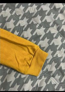 Yellow Graphic Print Sweatshirt