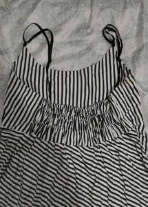 Striped Strapless Maxi Dress