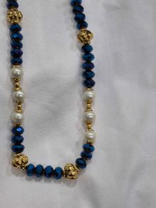 Stunning Blue Beaded Necklace