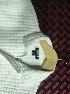 Aesthetic Ivorish White Puffed Full Sleeve Shirt