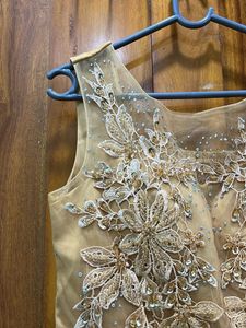 Stunning Gold Embellished Evening Gown