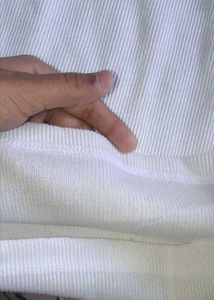 White Ribbed Tank Top