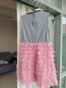 Girl Pink Tulle Ruffle Dress