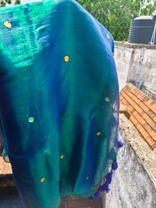 Peacock saree trending new with unstitched blouse