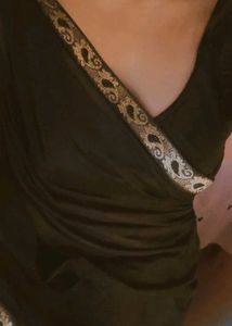 Black net Saree