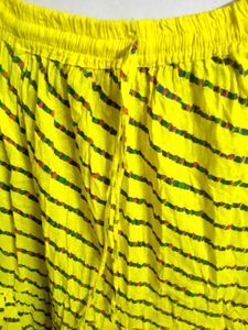 Green Striped Ethnic Skirt