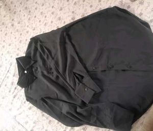 Black Korean Shirt Dress