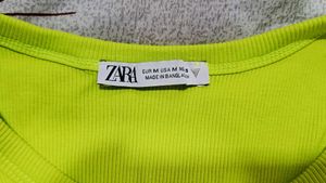 Ribbed Neon Green Tank Top