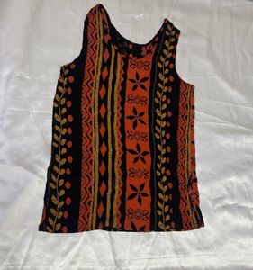 Boho Tribal Print Sleeveless Top