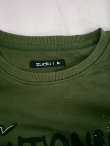 Olive Green Graphic Sweatshirt