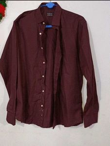 Men's Maroon Formal Shirt