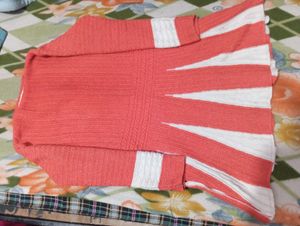 Peach Button-Down Sweater