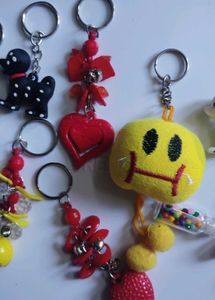 Cute Keychain Charms Set 10 pcs