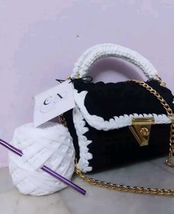 Premium Handmade Crochet Sling Bag  🖤🤍