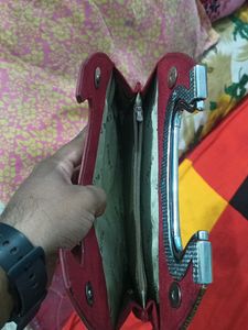 Metal Artificial Leather Ladies Purse