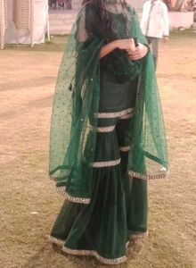 Green Garara - Kurta Set