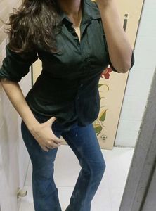 Chic Black Collared Shirt