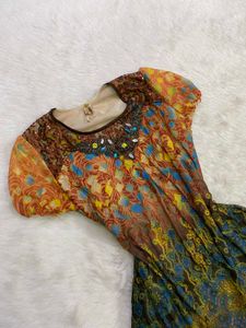 Bohemian Floral Print Mini Dress