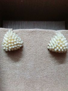 Vintage style Unique Beaded Triangle Earrings