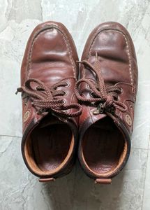 Men's Brown Leather Lace-Up Shoes