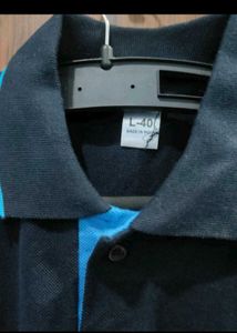 Men's Black &amp; Blue Polo T-Shirt