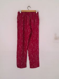 Dark Purple Printed Casual Bottom (Women's)