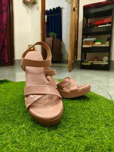 Chic Pink Platform Wedge Sandals