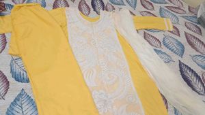 Elegant Yellow Chikankari Kurta Set