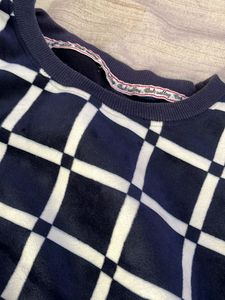 a velvet sweatshirt