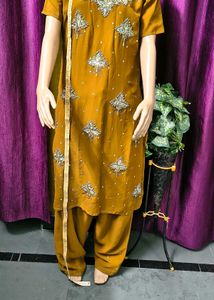 Dress Nawratri Offer Shirt Shalwar Dupatta Zardozi