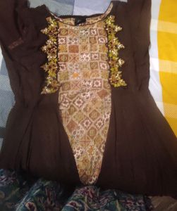 Floor Length Party Cowl Gown