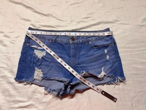 Distressed Denim Shorts