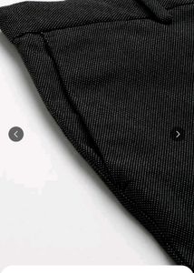 black and white textured trousers