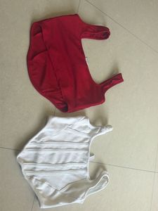 Comfortable Red &amp; White crop top